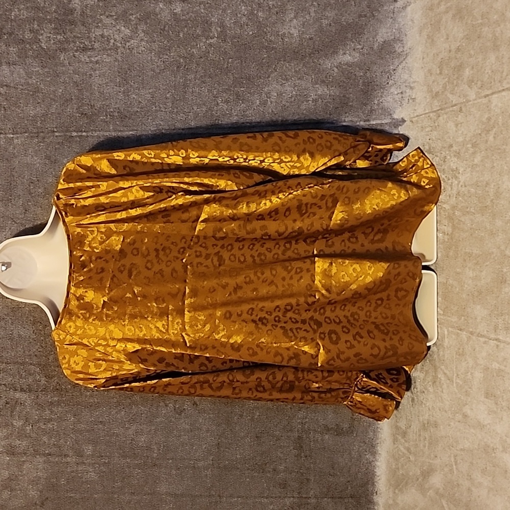 Bar Iii Plus Size Animal-Jacquard Blouse XL - Picture 3 of 4